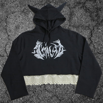 CROPPED HORN HOODIE!